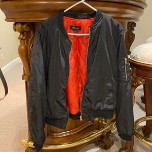 Black bomber jacket